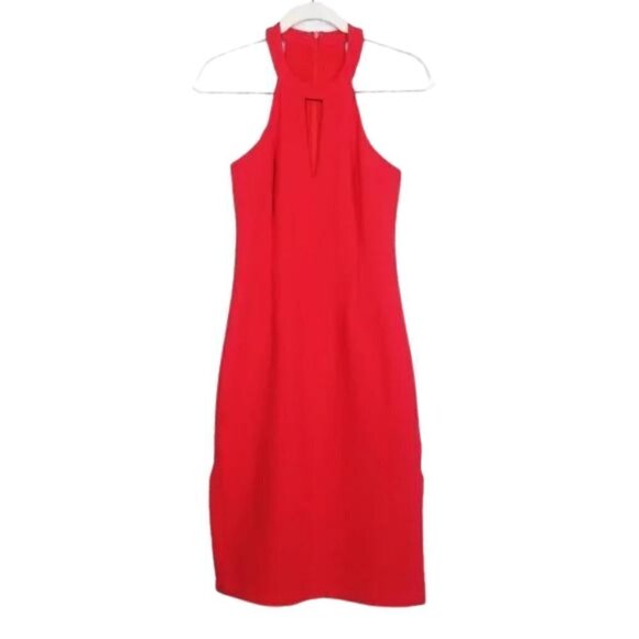 J.O.A. Red Halter Midi Dress - Picture 3 of 8